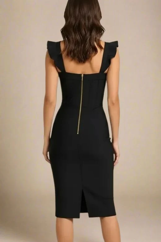 Bonnie Bandage Dress - Classic Black - Image 2
