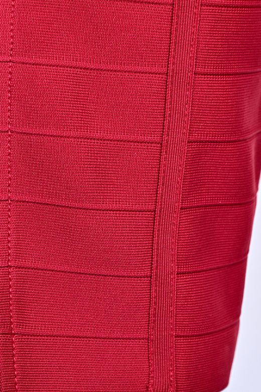 Breanna Bandage Dress - Chilli Red - Image 8