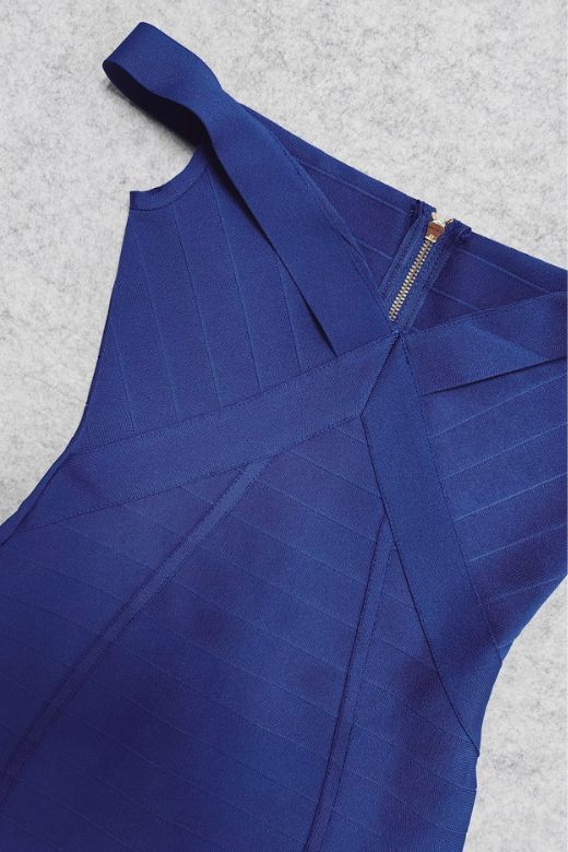 Breanna Bandage Dress - Navy Blue - Image 7