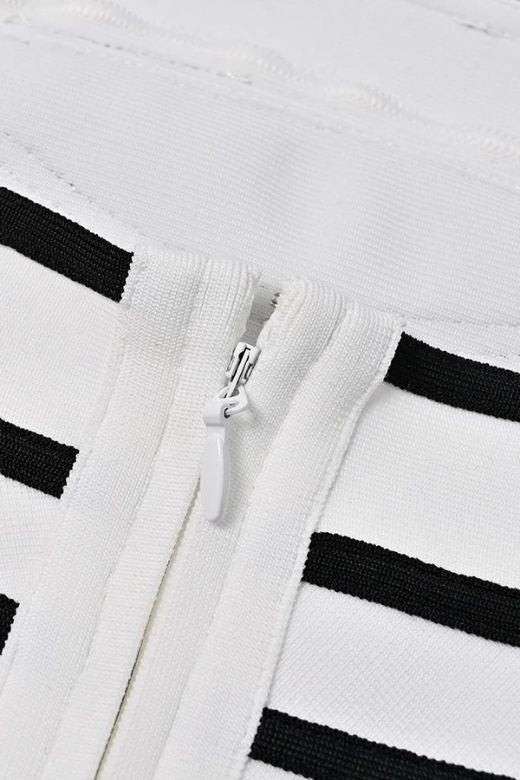Carter Bandage Mini Dress - White Pearl - Image 10