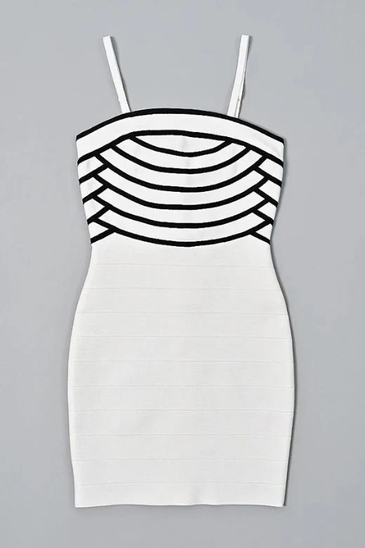 Carter Bandage Mini Dress - White Pearl - Image 6