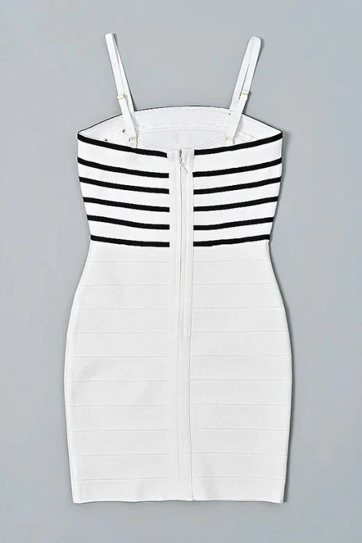 Carter Bandage Mini Dress - White Pearl - Image 7