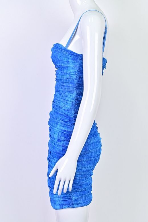 Cassie Bodycon Wrap Mini Dress - Royal Blue - Image 12