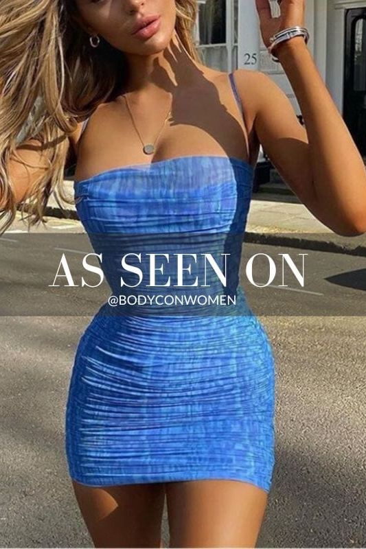 Cassie Bodycon Wrap Mini Dress - Royal Blue - Image 14