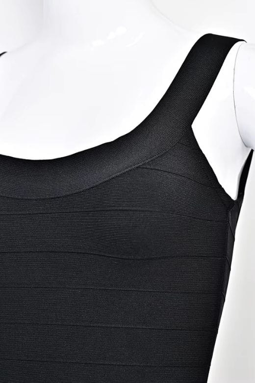Cindy Bandage Midi Dress - Classic Black - Image 10