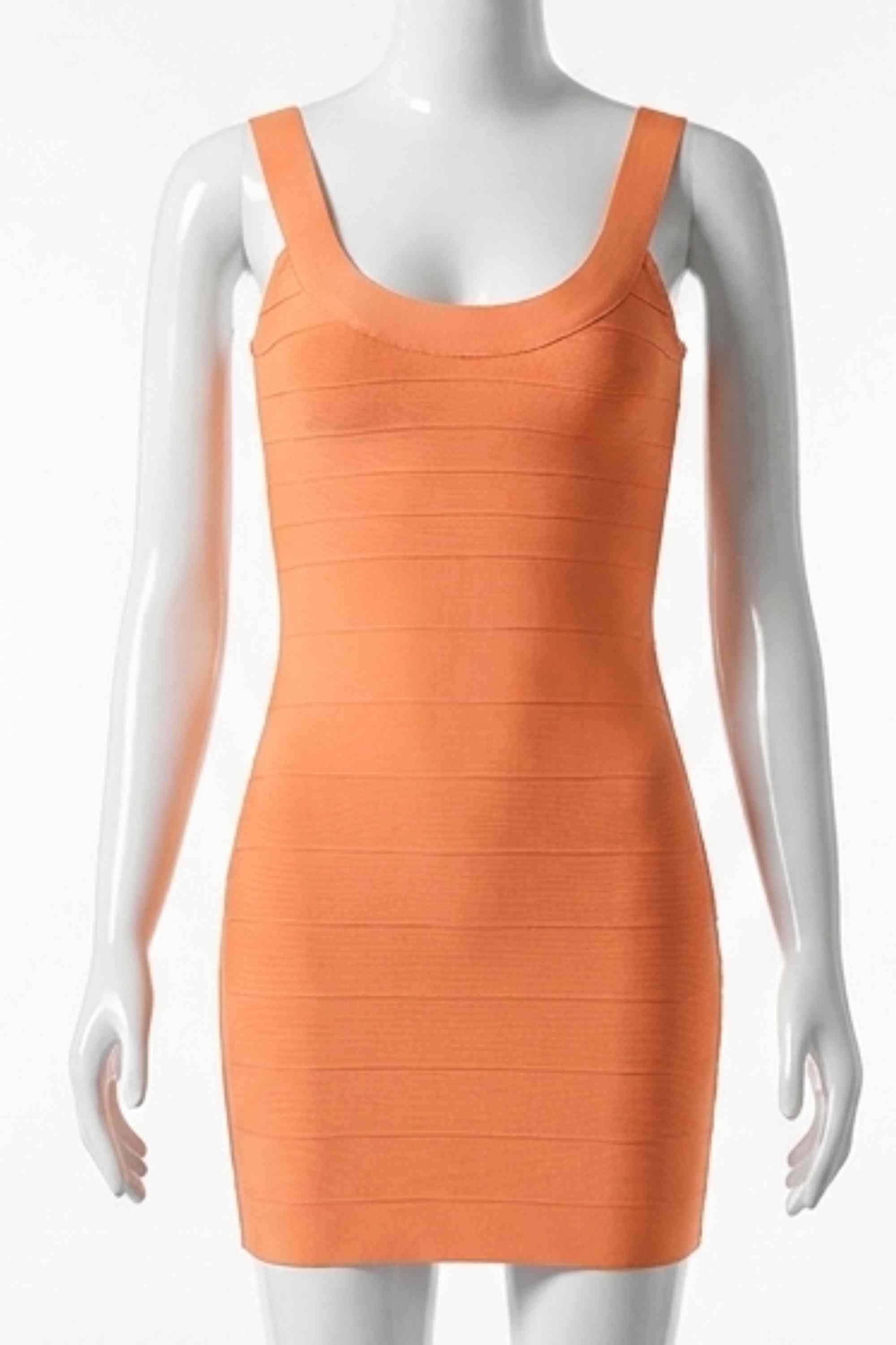 Cindy Bandage Mini Dress - Apricot Orange - Image 5