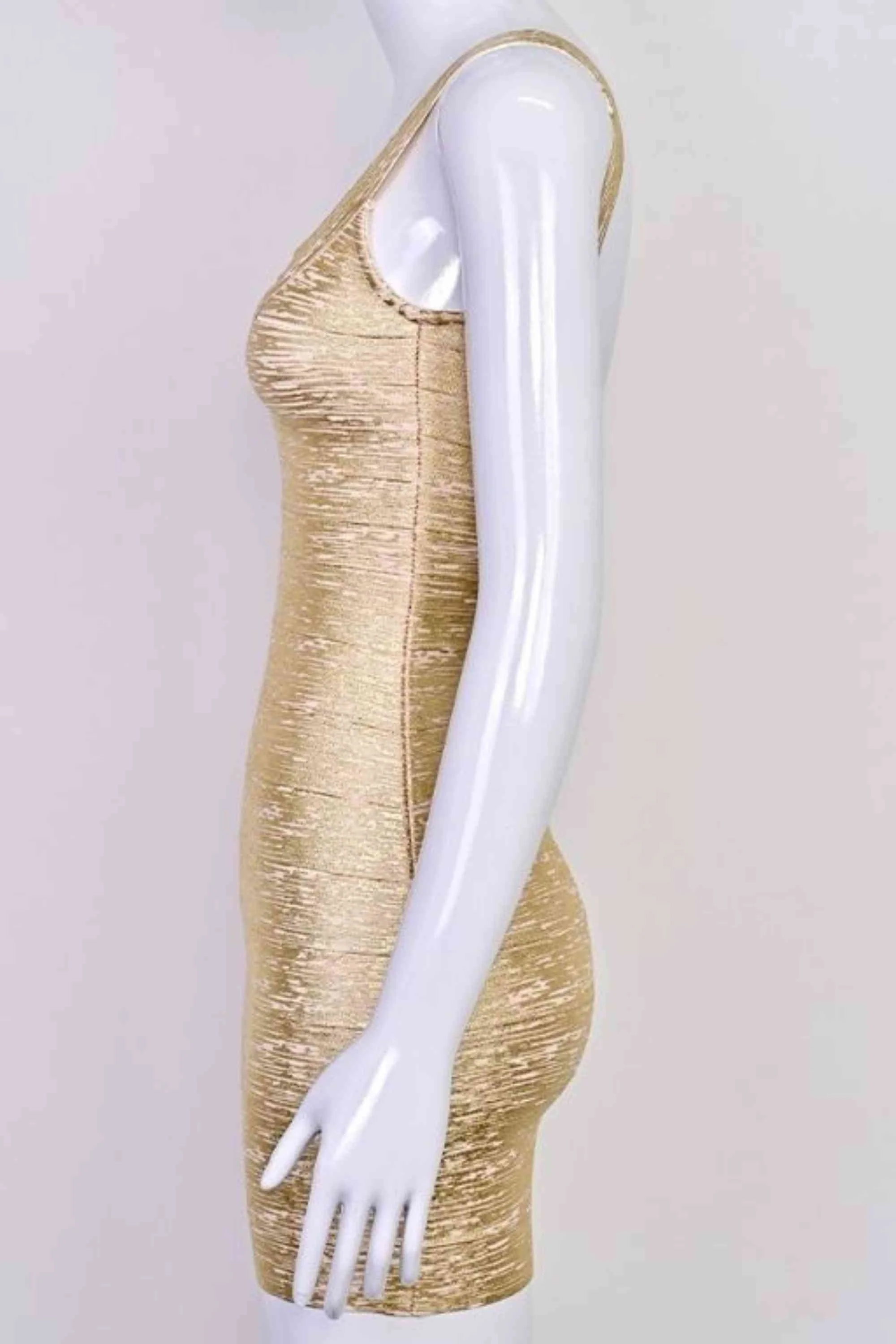 Cindy Bandage Mini Dress - Gold - Image 7