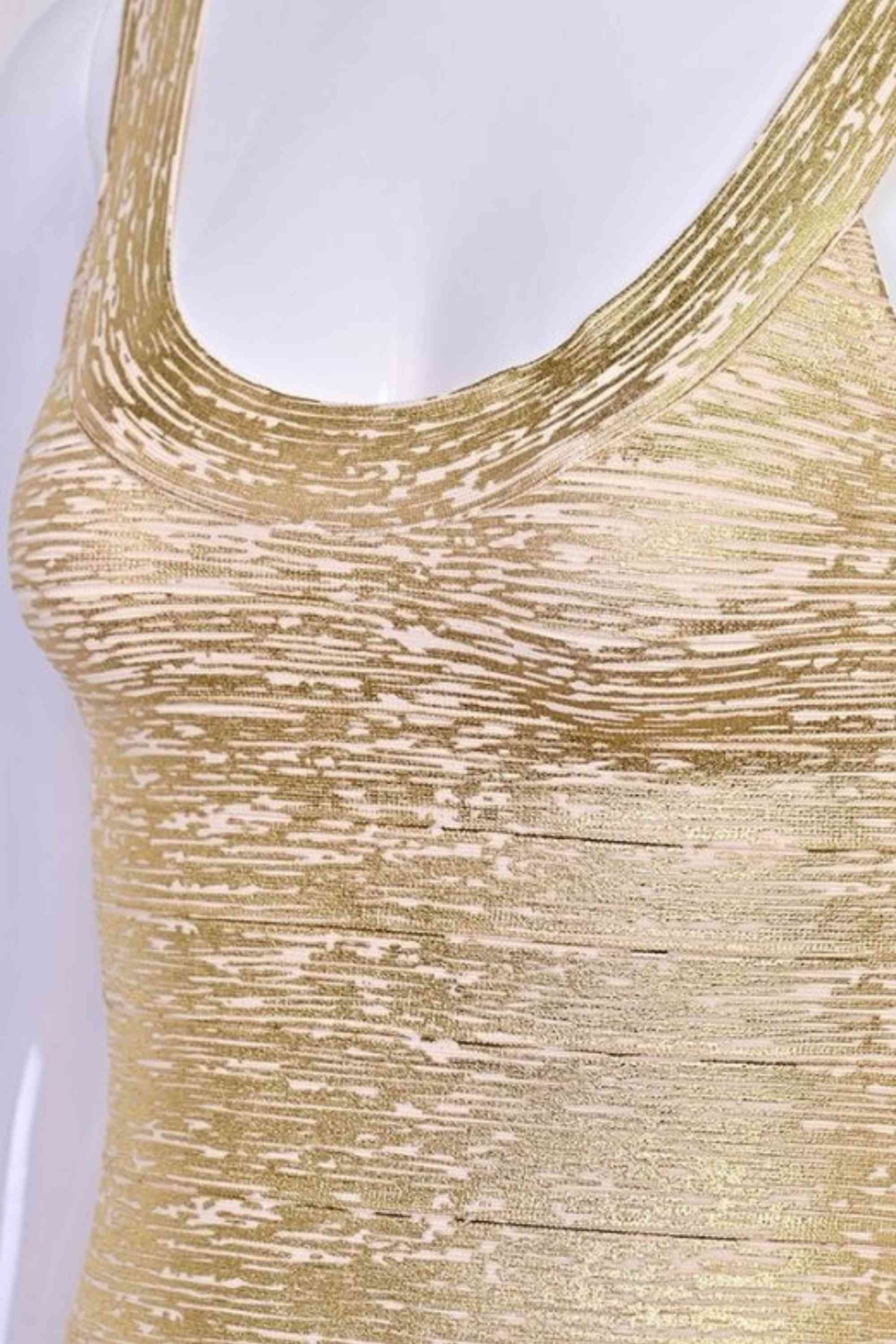Cindy Bandage Mini Dress - Gold - Image 8