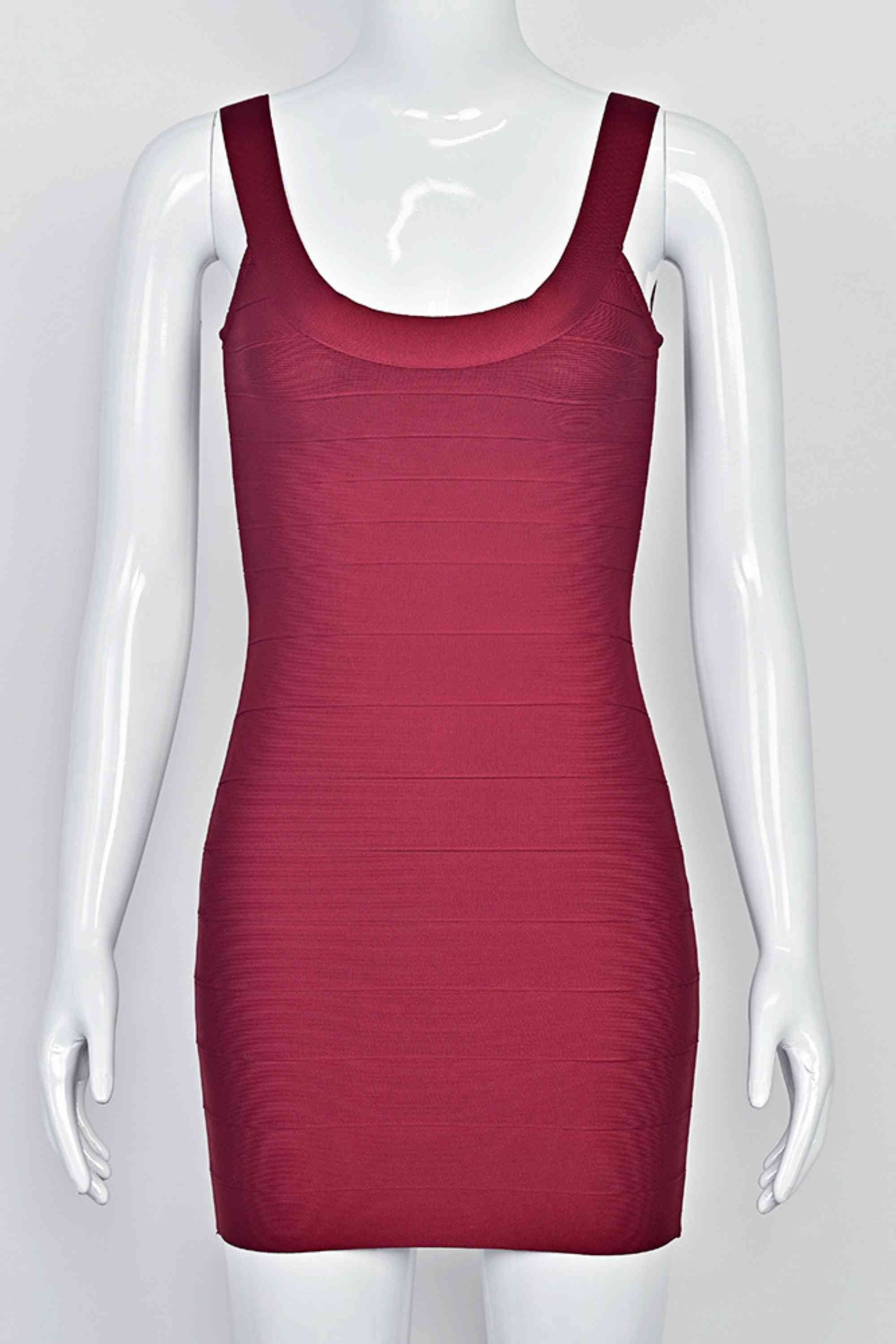 Cindy Bandage Mini Dress - Red Wine - Image 5