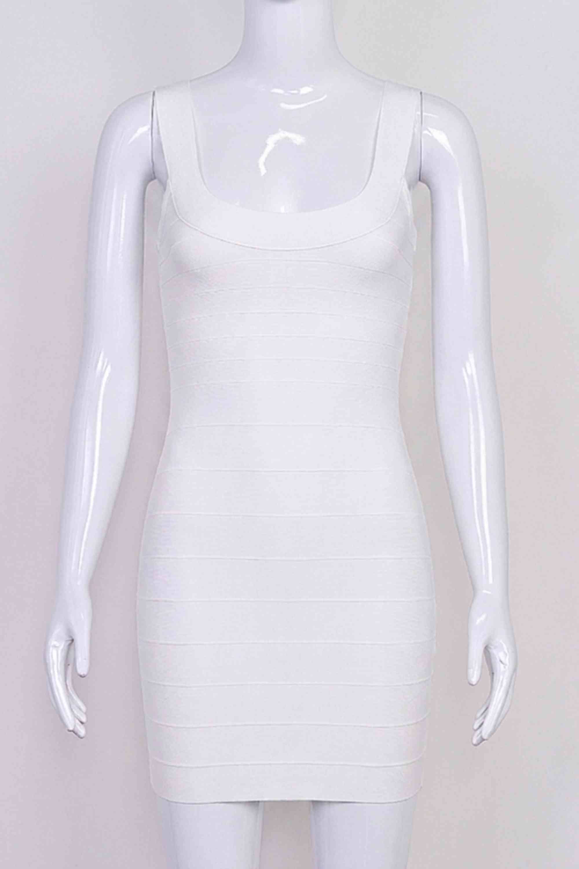 Cindy Bandage Mini Dress - White Pearl - Image 5