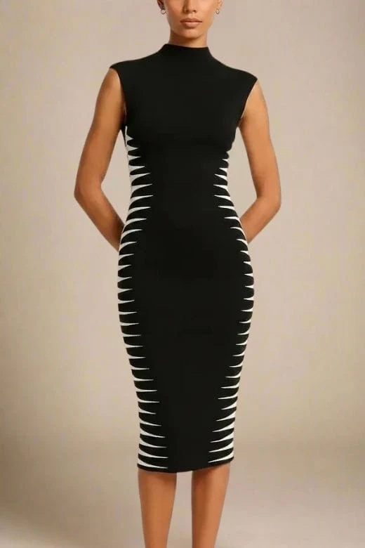 Cleo Bandage Midi Dress - Classic Black