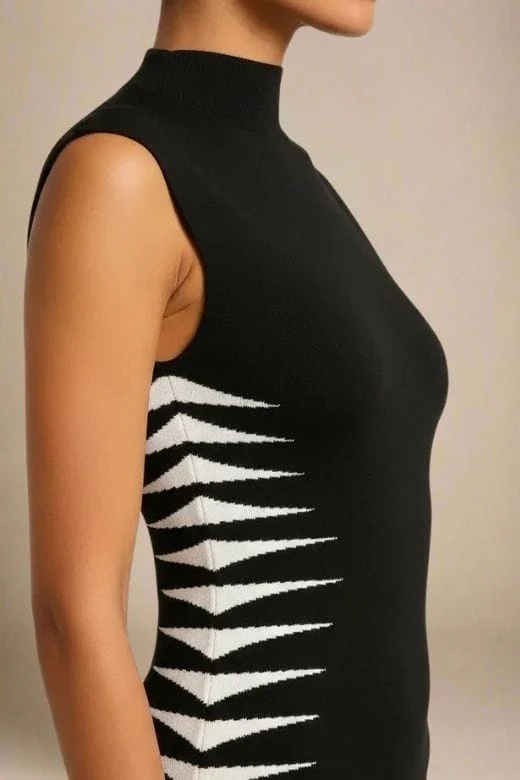 Cleo Bandage Midi Dress - Classic Black - Image 2