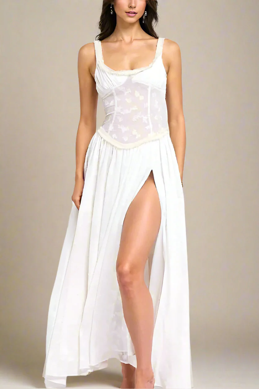 Collins Maxi Dress - White Pearl (Sale)