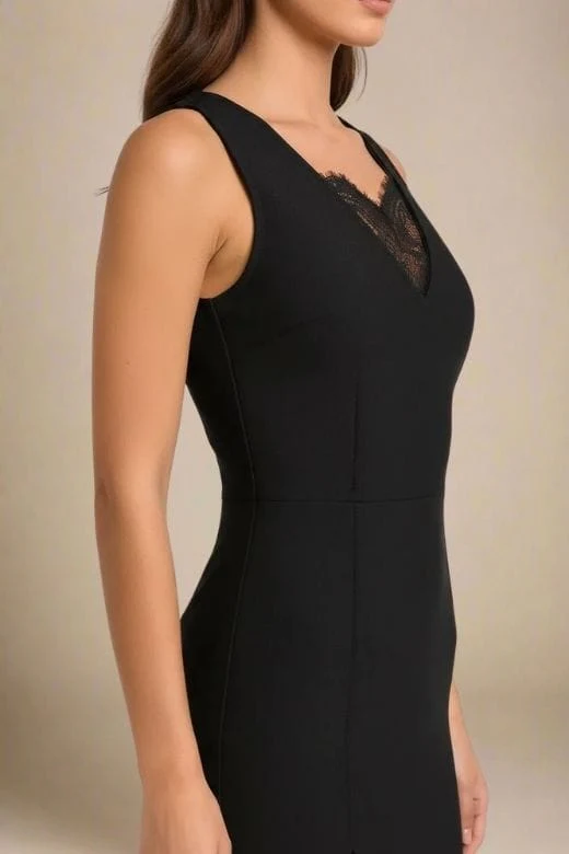 Elsa Bodycon Dress - Classic Black - Image 4