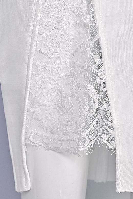 Elsa Bodycon Dress - White Pearl - Image 9
