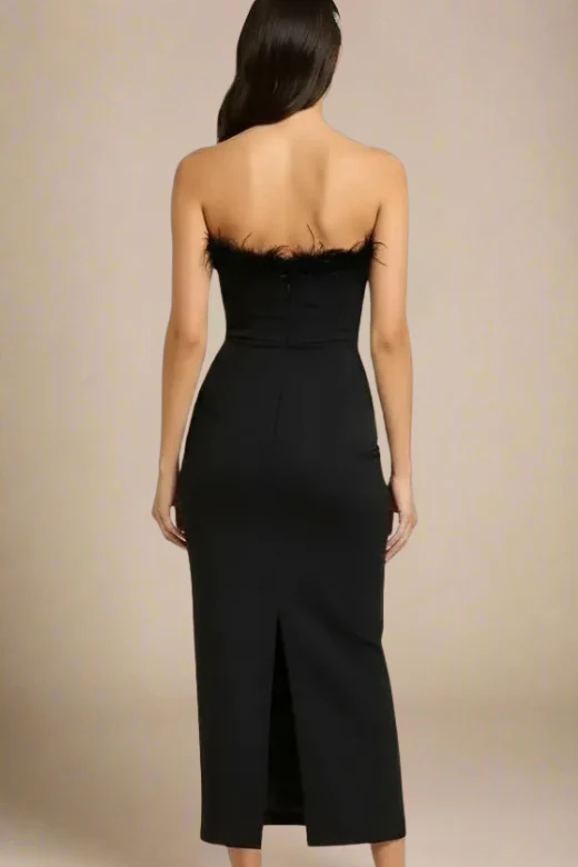 Erin Bandage Maxi Dress - Classic Black - Image 3