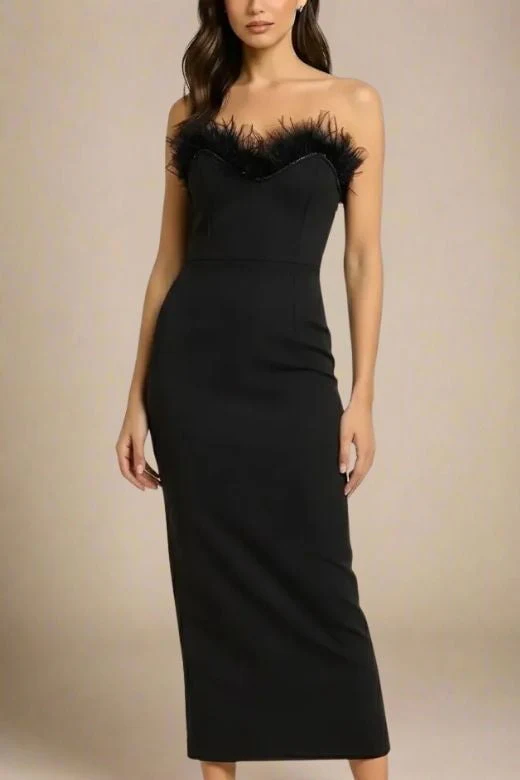 Erin Bandage Maxi Dress - Classic Black - Image 5
