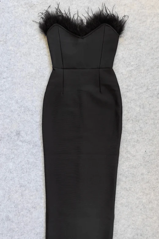 Erin Bandage Maxi Dress - Classic Black - Image 7