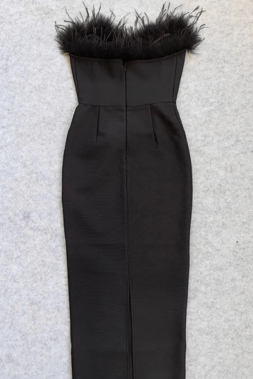Erin Bandage Maxi Dress - Classic Black - Image 8