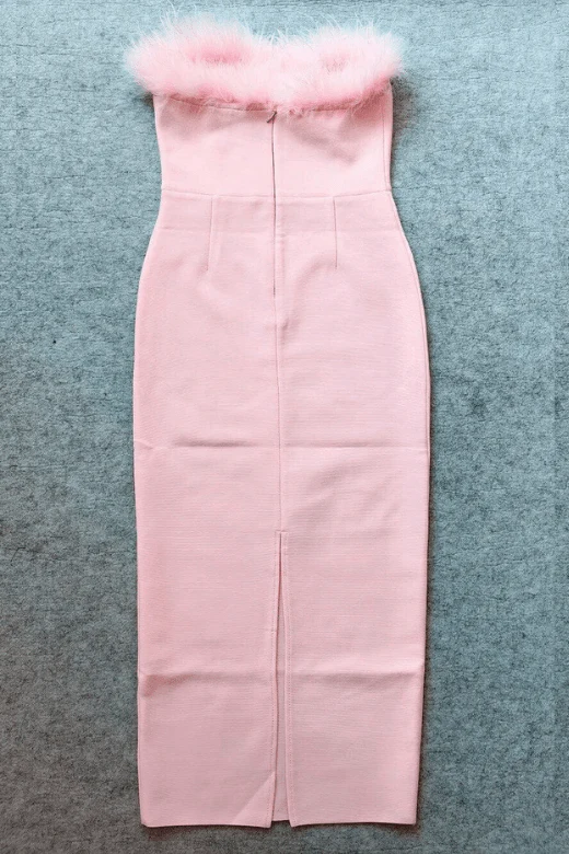 Erin Bandage Maxi Dress - Dusty Pink - Image 8