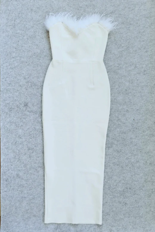 Erin Bandage Maxi Dress - White Pearl - Image 7