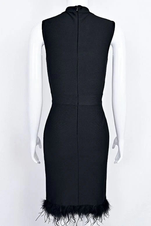Erin High Neck Bandage Dress -  Classic Black - Image 10