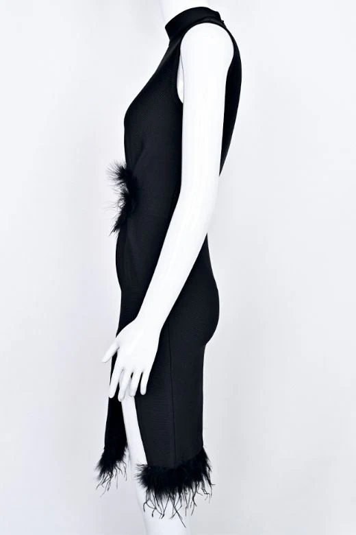 Erin High Neck Bandage Dress -  Classic Black - Image 11