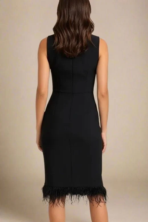 Erin High Neck Bandage Dress -  Classic Black - Image 2