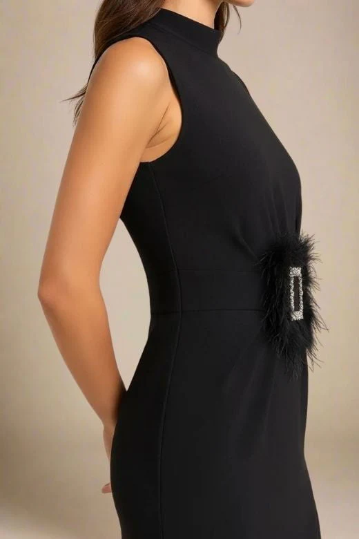 Erin High Neck Bandage Dress -  Classic Black - Image 6