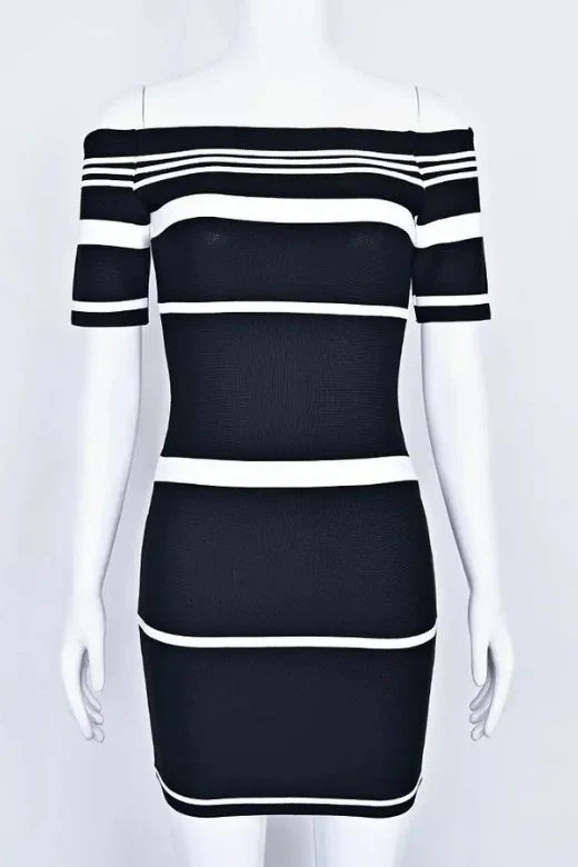 Evelyn Bandage Mini Dress - Classic Black - Image 5