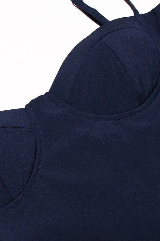 Everly Midi Dress - Navy Blue (Sale) - Image 10