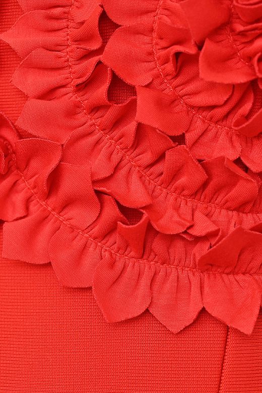 Faye Bandage Midi Dress - Lipstick Red - Image 8