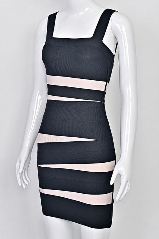 Fleur Bandage Mini Dress - Classic Black - Image 7