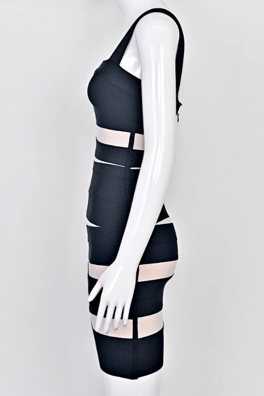 Fleur Bandage Mini Dress - Classic Black - Image 9