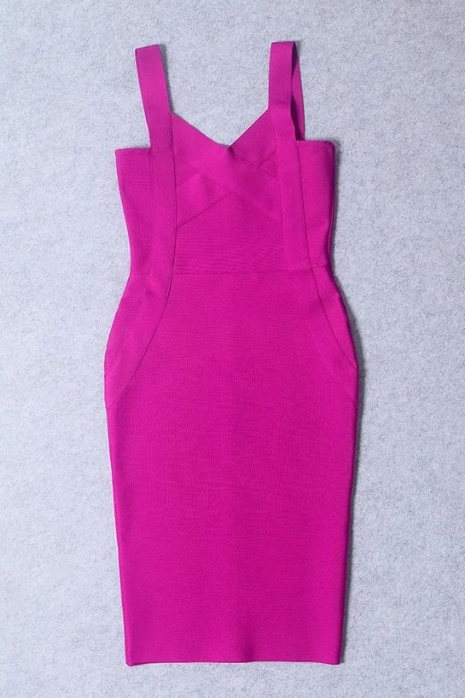 Freya Bandage Dress - Magenta Pink - Image 6
