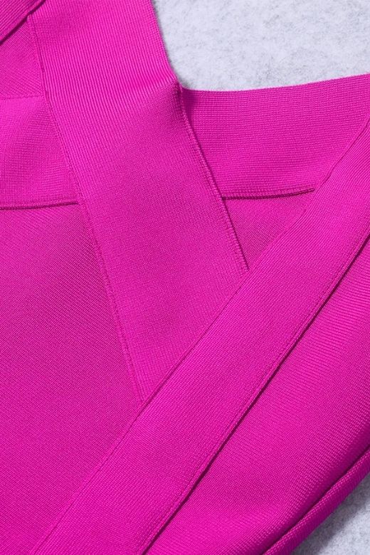 Freya Bandage Dress - Magenta Pink - Image 8