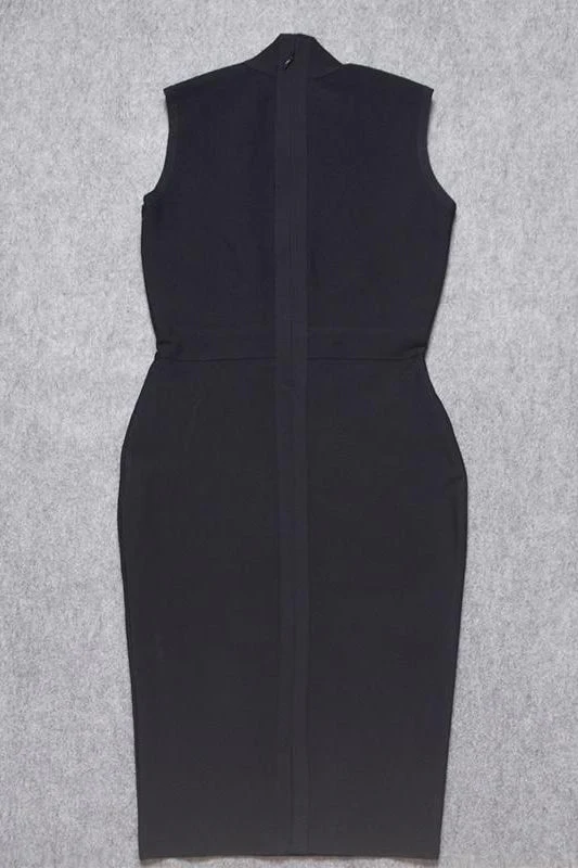 Grace Bandage Midi Dress - Classic Black - Image 14