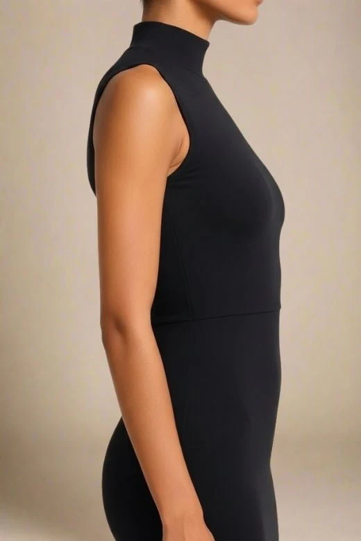 Grace Bandage Midi Dress - Classic Black - Image 4