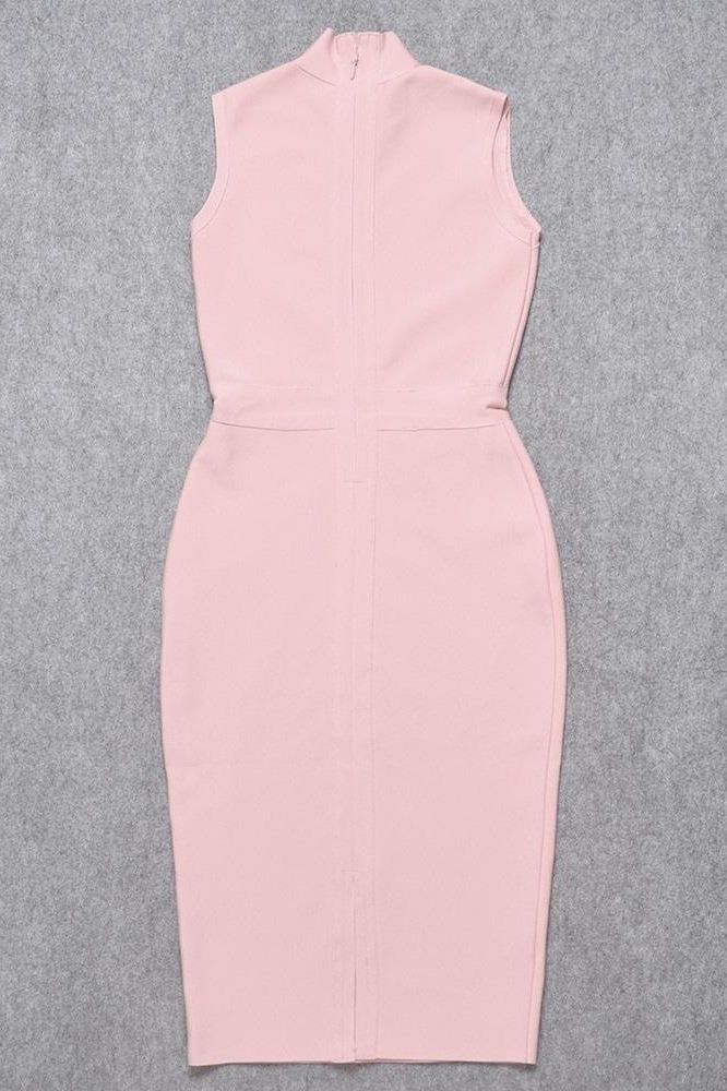 Grace Bandage Midi Dress - Dusty Pink (Sale) - Image 10