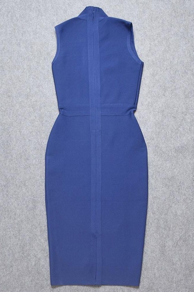 Grace Bandage Midi Dress - Navy Blue (Sale) - Image 10