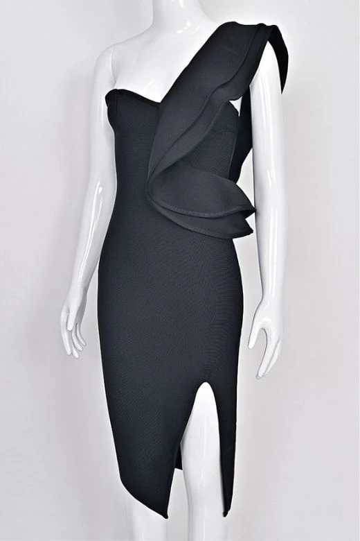 Hayley Bodycon Dress - Classic Black - Image 9
