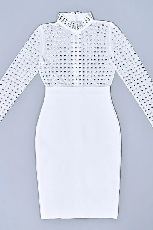 Hazel Long Sleeve Bodycon Dress - Classic Black - Image 7