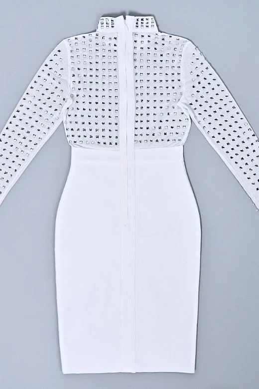 Hazel Long Sleeve Bodycon Dress - Classic Black - Image 8