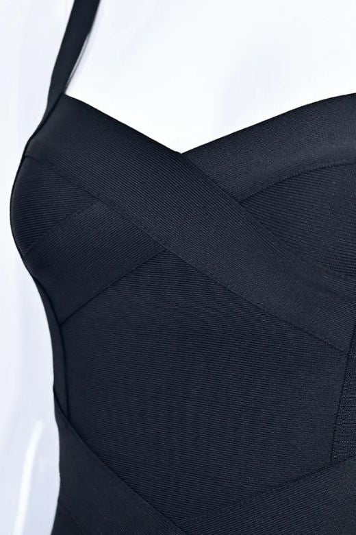 Heidi Bandage Midi Dress - Classic Black - Image 16