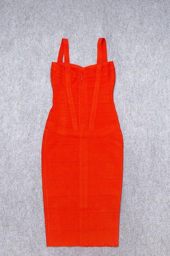 Heidi Bandage Midi Dress - Lipstick Red - Image 13