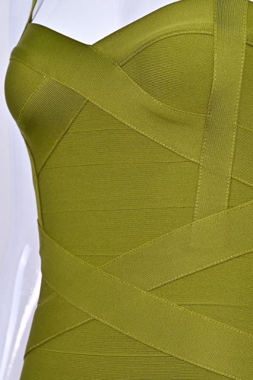 Heidi Bandage Midi Dress - Olive Green - Image 10