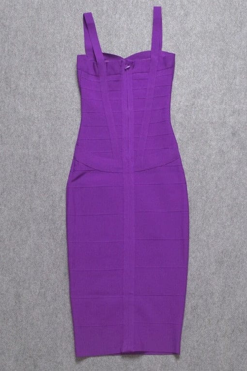 Heidi Bandage Midi Dress - Plum Purple - Image 12