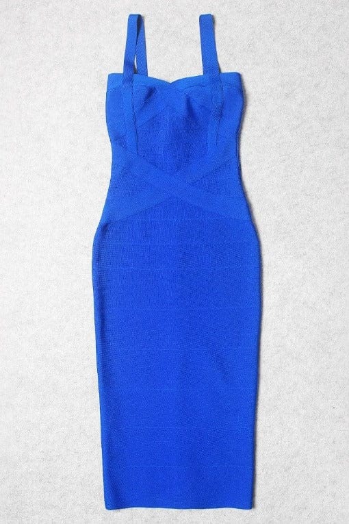 Heidi Bandage Midi Dress - Royal Blue - Image 11