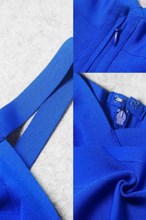 Heidi Bandage Midi Dress - Royal Blue - Image 13