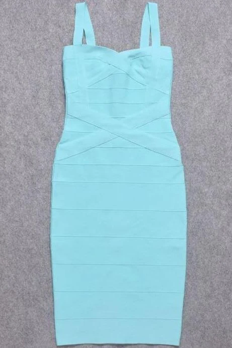 Heidi Bandage Midi Dress - Sky Blue - Image 9